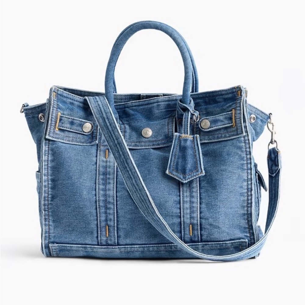 Gap Five Pocket Denim Bag Medium Wash and Size